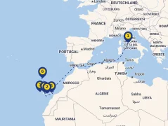 Mapa plavby
